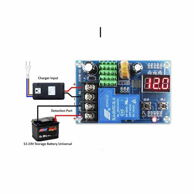 

A23-- XH-M604 Battery Charger Module DC 6-60V Storage Lithium Charging Control IC Switch Protection Board LED Display