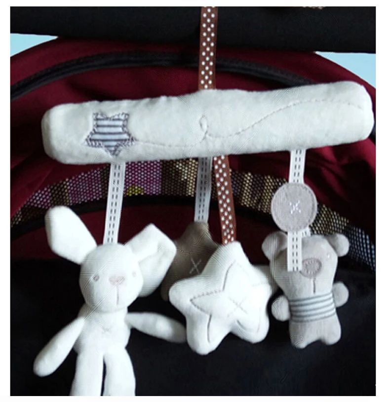 Детская кровать колокольчик кролик детская подвесная кровать безопасное сиденье плюшевая игрушка, ручной Колокольчик многофункциональная плюшевая игрушечная коляска мобильные подарки для мальчиков и девочек