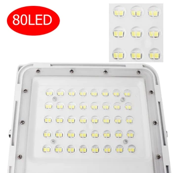 

80 LED Waterproof Solar Wall Lamp Motion Sensor Multifunctional Texture Durable Practical Yard Street Security Floodlight