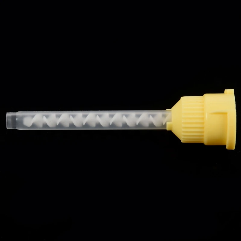 50x зубной оттиск Временная 1: 1 силиконовая резина, 50X желтые Наконечники+ инъекционная головка