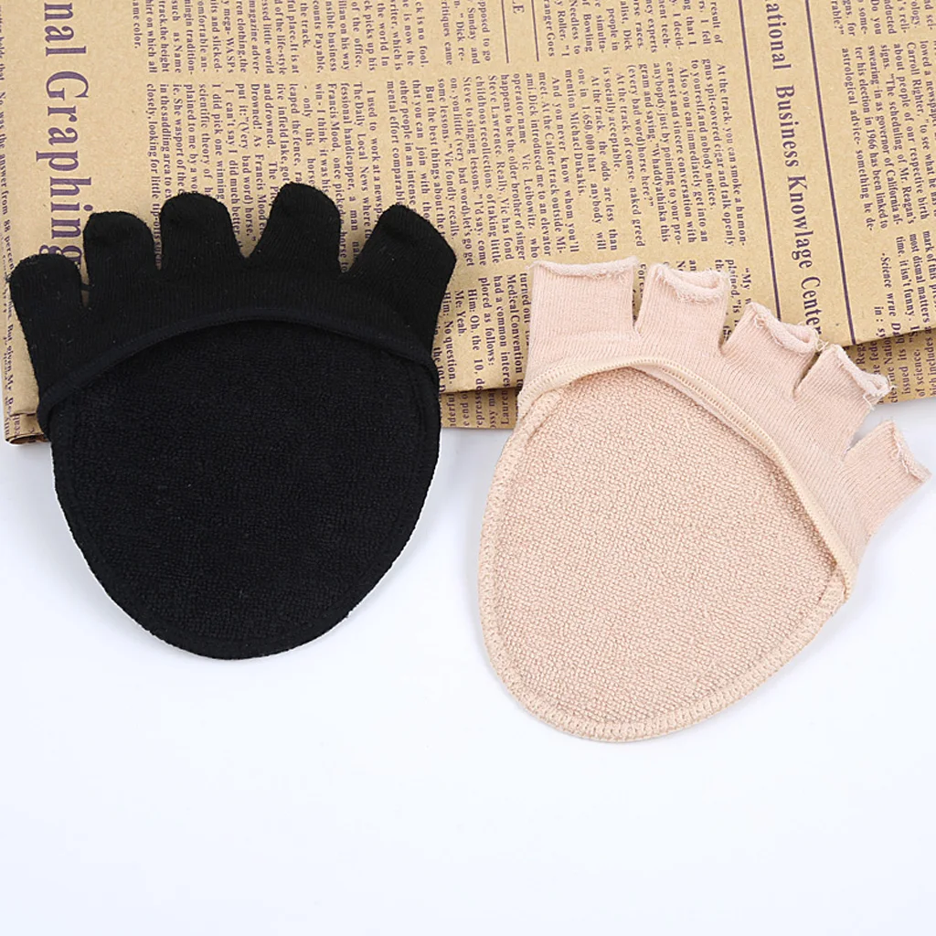 Invisible Toe Socks for Women Liner No Show Five Toes Sock Half Feet Socks with Non-Skid Bottom