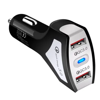 

Pd Fast Charge 3.0 Dual Usb Car Charger Car Cigarette Lighter Type-C Fast Charge Multifunctional Fast Charging Car Charger Black