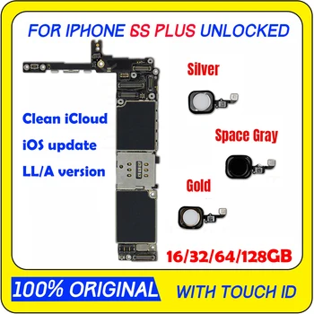 

For iPhone 6s Plus Motherboard With/Without Touch id 100% Original Unlocked Logic boards LL/A version 16/32/64/128gb with chips