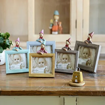 

1PCS 6-inch Korean Version of Multi-color Creative Personality Vertical Dual-purpose Photo Frame Resin Pendulum Picture Frames