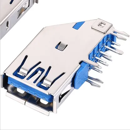 5pcs USB 3.0 AF Type Female Socket Connector Jack Side DIP Long Body AF/90 Degree Plug For Fast Data Transmission Flat | Обустройство