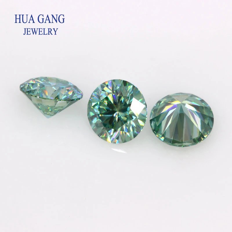 0.5 Carat Blue Moissanite Brilliant Cut Moissanite Stone 5.0mm VVS1 Excellent Cut Grade Test Positive Lab Diamond