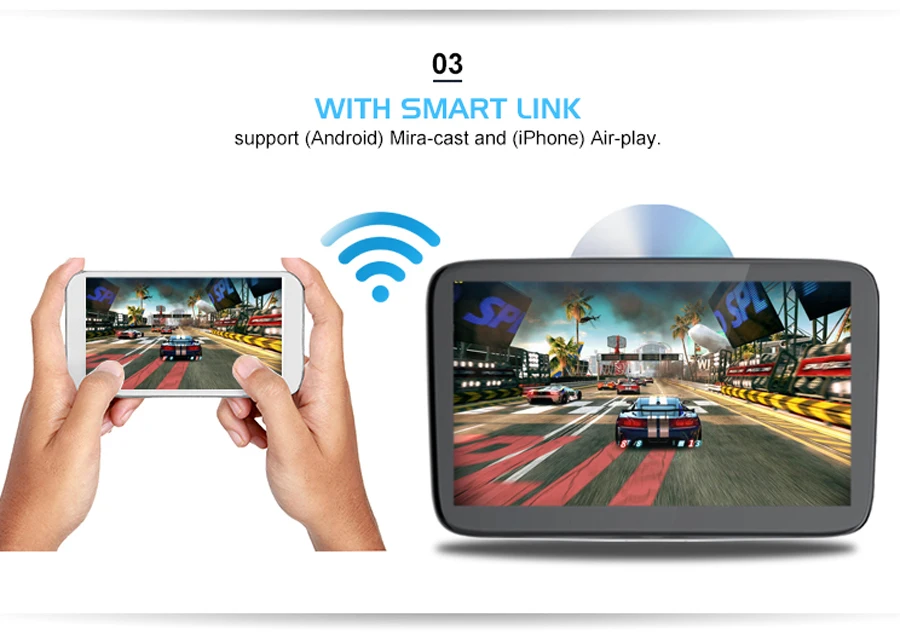 OTOJETA 11," ips сенсорный экран Android DVD видео плеер подголовник монитор Смарт Airplay miracast Wifi заднего сиденья автомобиля мультимедиа