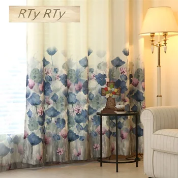 

2018 New Curtains For Dining Living Bedroom Room European style duplex printing high-grade window shading moonlight screens