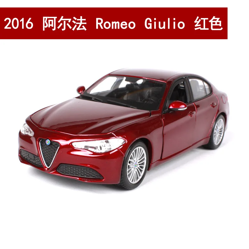 Белый Burago 1/24 имитация сплава Модель автомобиля игрушка для Alfa Romeo STELVIO Giulia модель автомобиля SUV коллекция для человека Gfit - Цвет: Белый