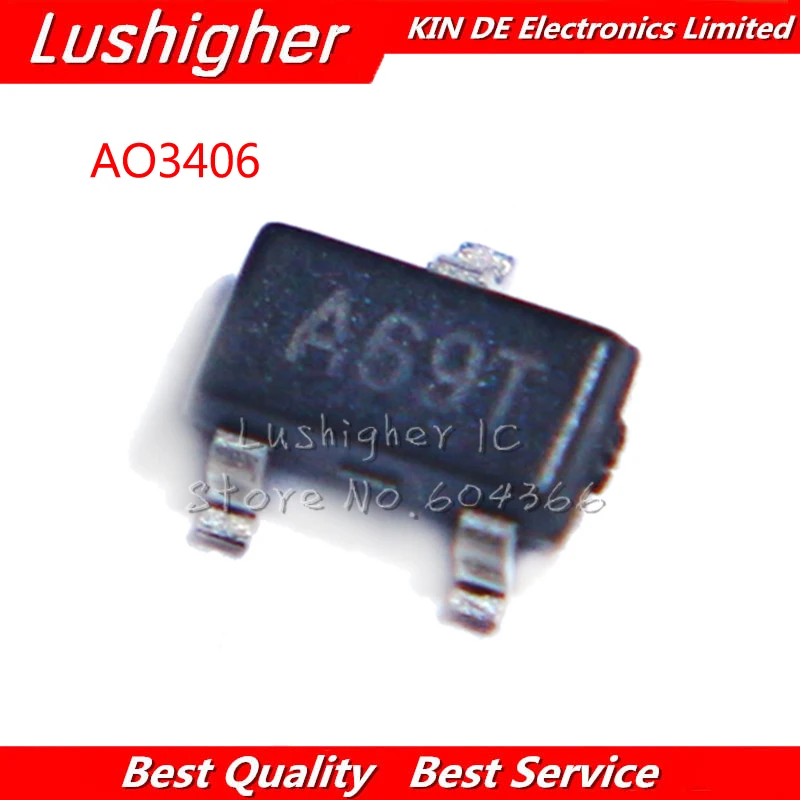 50 шт. AO3406 SOT-23 3406 SOT SOT23 MOSFET N-CH 30V 3.6A | Электронные компоненты и принадлежности