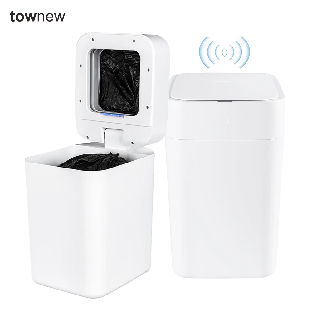 

Original Townew T1 Garbage Recycling Bin Sensing Opening Waste Bin Smart Automatic Reset Garbage Bag Trash Can 15.5L