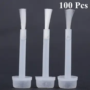 

100pcs Nail Polish Brush Head Replacement Brushes Dipping Liquid Applicator Nail Gel Brushes Manicure Tools Nail Art Tool