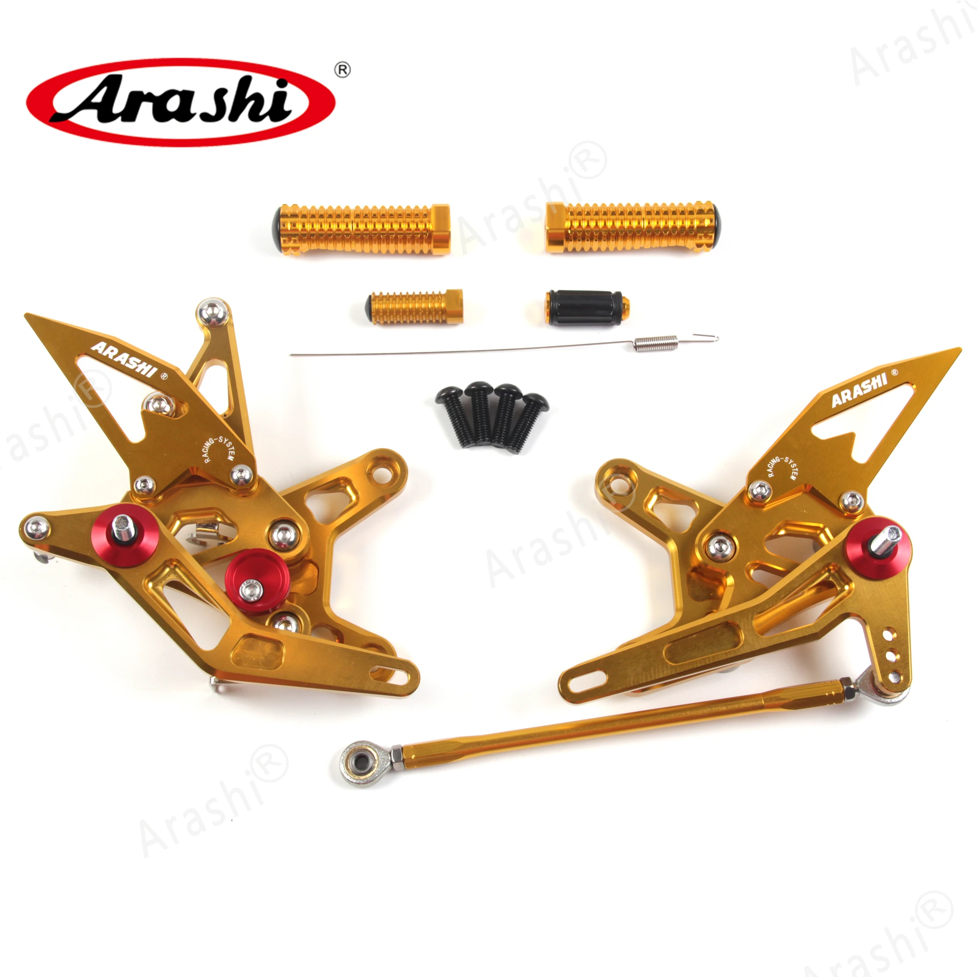 Араши ниндзя ZX6R CNC регулируемая подножка для ног KAWASAKI ZX 6R NINJA 2007 2008 Rearset подставка 07