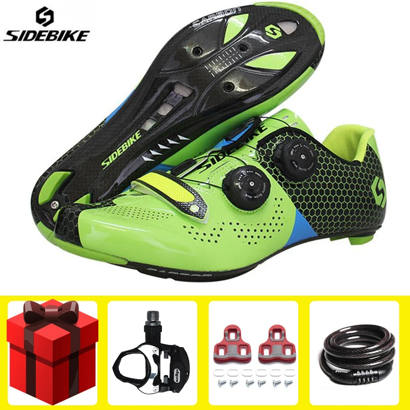 add all Sidebike/велосипедная обувь; дорожный набор с педалью; мужские кроссовки из углеродного волокна; Sapatilha Ciclismo; самоблокирующаяся велосипедная обувь; кроссовки - Цвет: add all