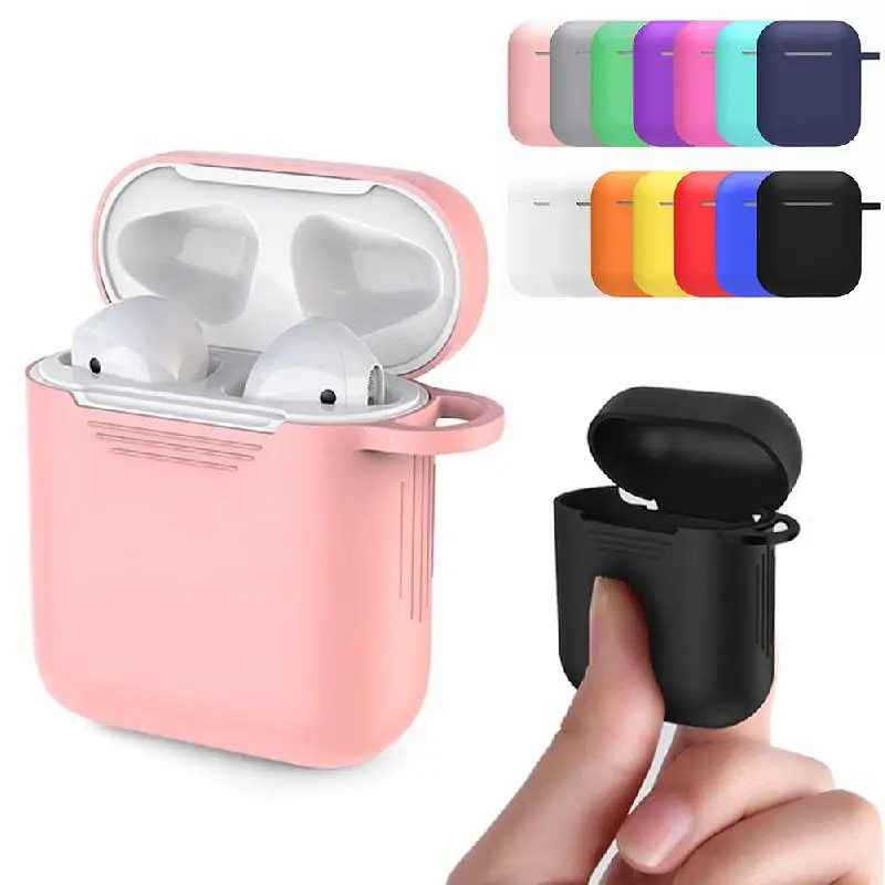 

Soft Silicone Case Earphone for Iphone Airpods case Bluetooth Wireless Earphone Protective Cover Storage Box for AirPods headset