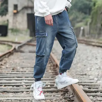 

Korean Style Men Streetwear Baggy Jeans Loose Fit Cargo Denim Pants Fashion Plus Size 5XL 4XL Workout Jeans Pants For Men XXXXXL