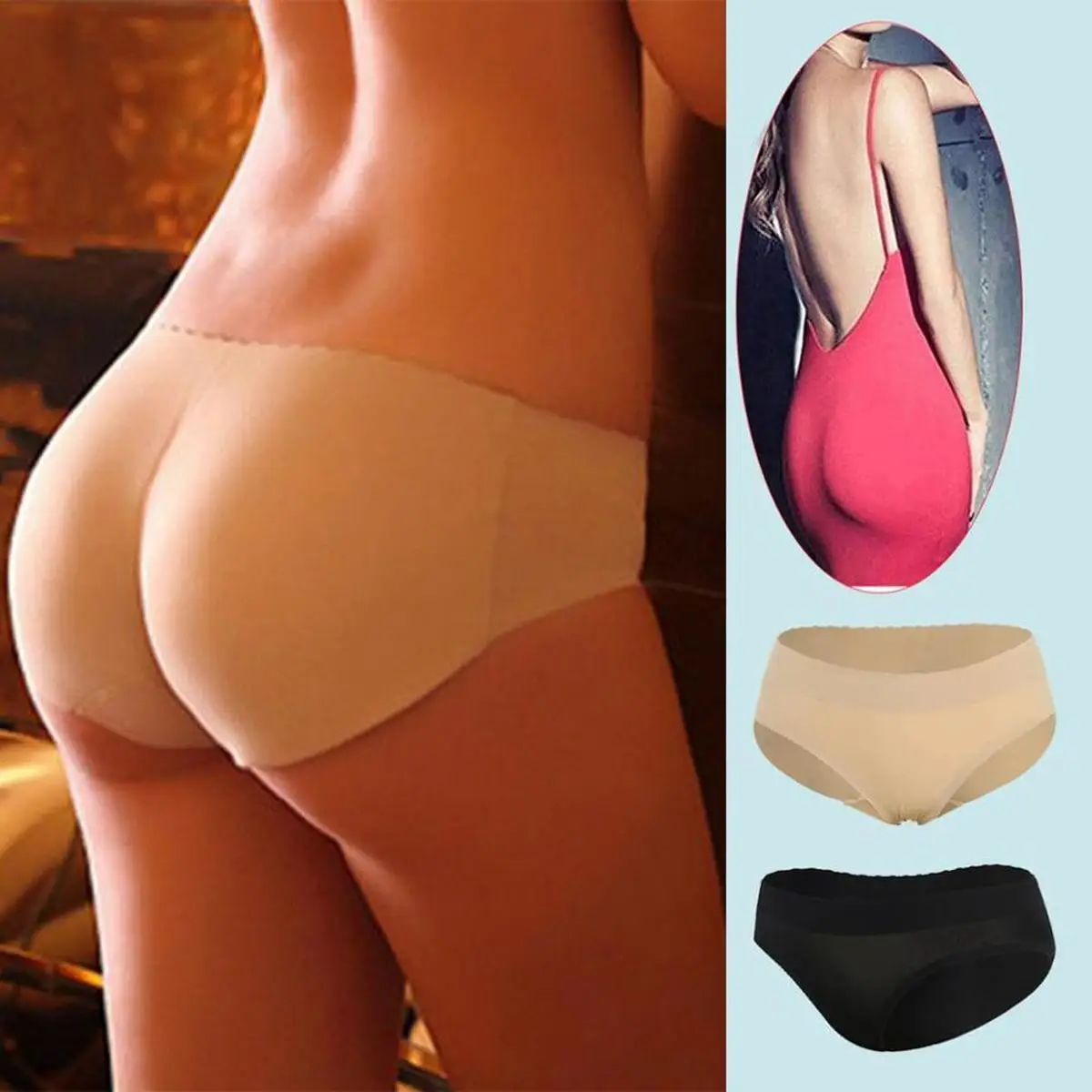 В стиле Хип Лифт Body Shaper Сексуальное нижнее белье Фитнес кепки в хип подъема