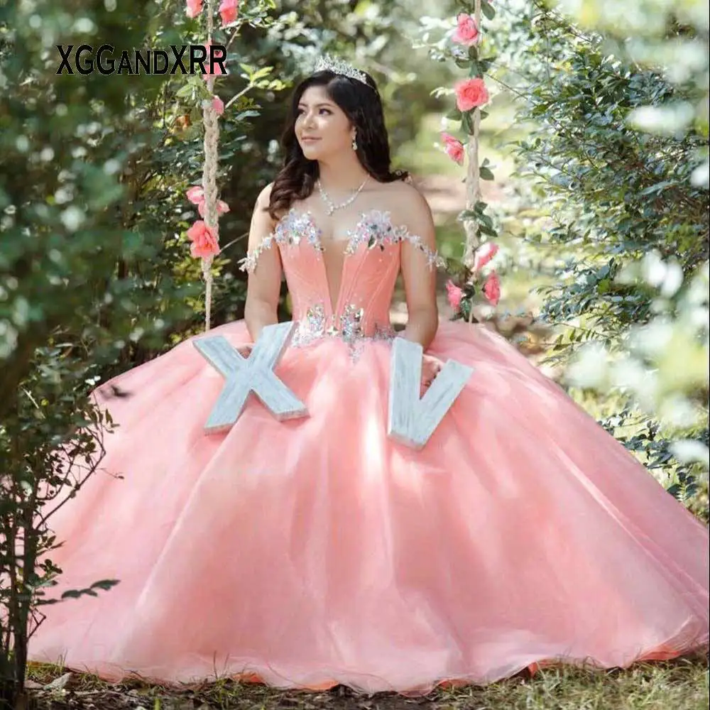 Hot Pink Ball Gown Sweet 15 Quinceanera Dresses Prom Party Pageant Wedding Dress 