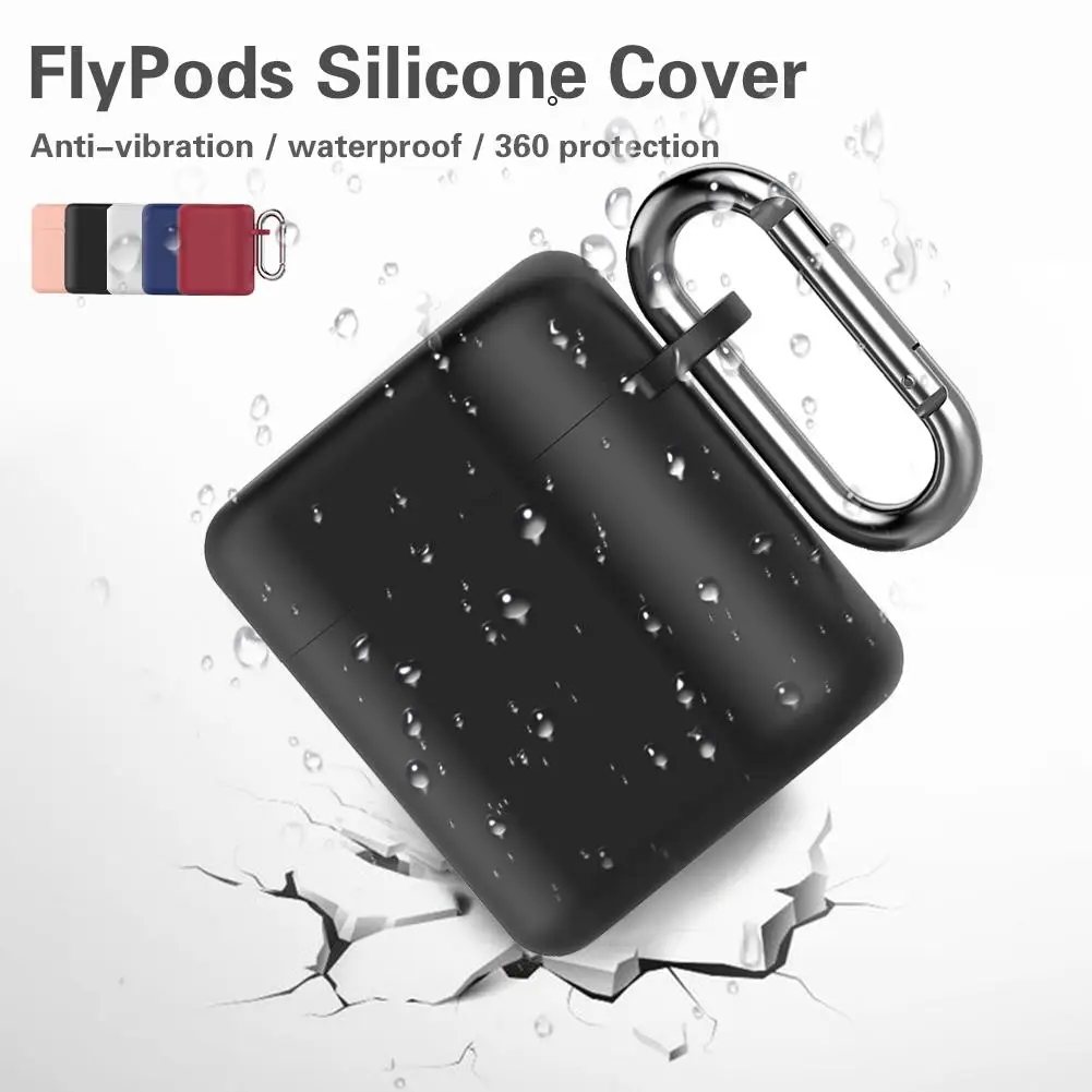 

Silicone Cover Anti-lost Earphone Cases For Huawei Honor FlyPods Fly Pods Pro Freebuds 2 Pro Protective Cases Metal Carabiner Ho