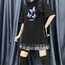 Best Offers e-girl Harajuku Gothic clothes clothing top vintage goth женские футболки butterfly y2k T-shirt street aesthetic shirt Tshirt Best Offers e-girl Harajuku Gothic clothes clothing top vintage goth женские футболки butterfly y2k T-shirt street aesthetic shirt Tshirt
