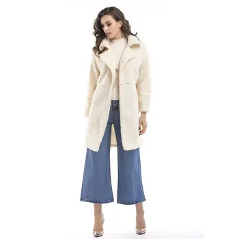 

Fashion Woman Winter Coats 2019 Lapel Collar Long Sleeve Female Coat Elegant Office Ladies Outwear Solid Casaco Feminino Inverno