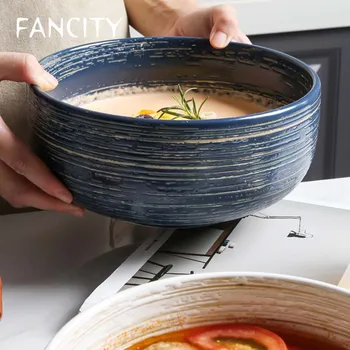 

FANCITY Creative Japanese ceramic tableware household ramen bowl soup bowl dessert bowl breakfast bowl fruit bowl Korean bowl in
