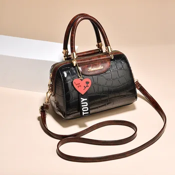 

Women's bag retro stone grain Pu leather messenger bag women's fashion classic one-shoulder handbag casual handbag