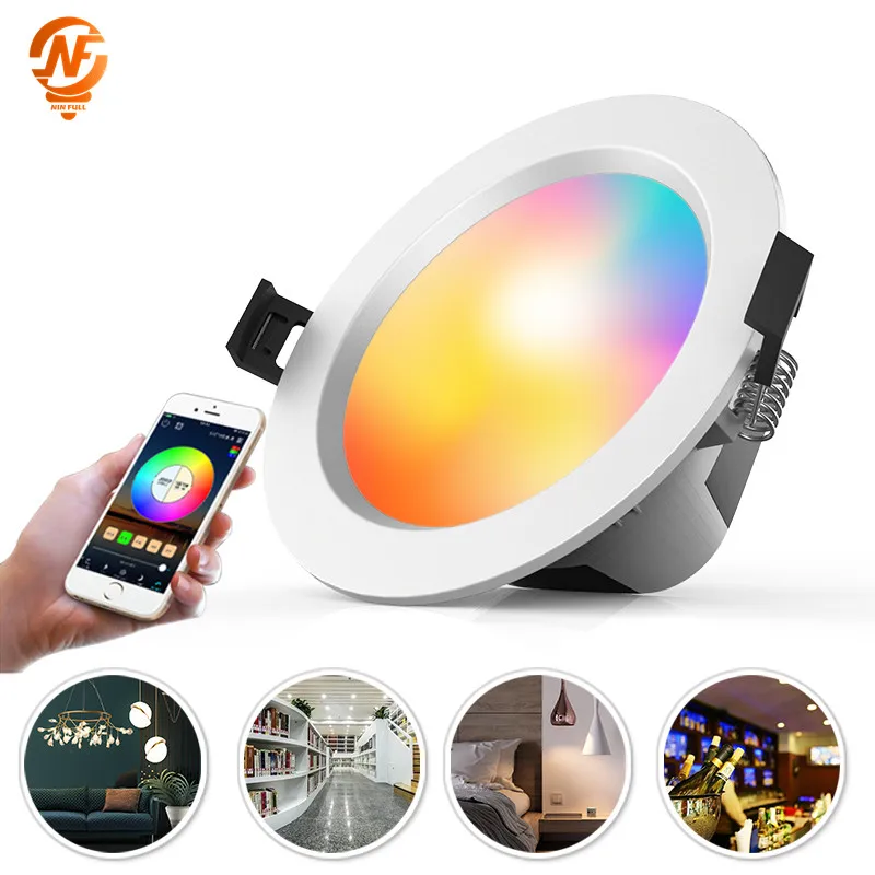 Умный светодиодный точесветильник светильник 5 Вт 9 RGB CCT 220 В переменного тока в|Светодиодные светильники