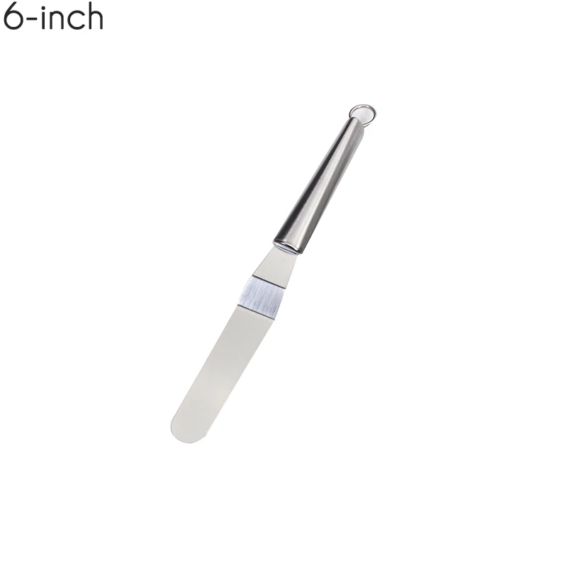 6in stainless steel Профессиональный скребок для крема и масла, лопатка для торта-", 8" и 1", набор из нержавеющей стали для глазури и торта - Цвет: 6in stainless steel