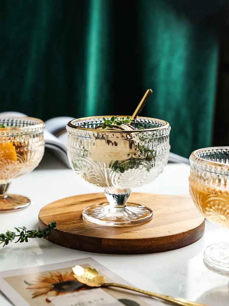 

Ice Cream Cup Glass Tall Ice Cream Cup Creative Fruit Yogurt Past Dessert Cup Milk Cup Lovers Water Cup