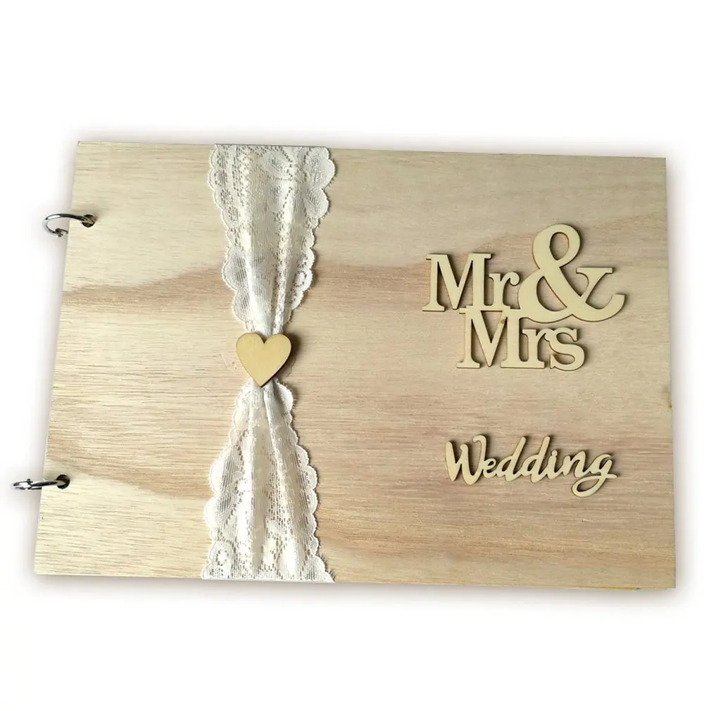  Wooden Wedding Invitation Card Party Notebook Wedding Decoration Supplies Holiday Festival Wooden C - 4.00025E+12