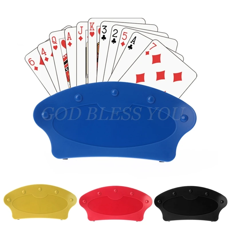 Lazy Playing Card Holder Poker Stand Playing Cards Seat Standing Plastic Toys 