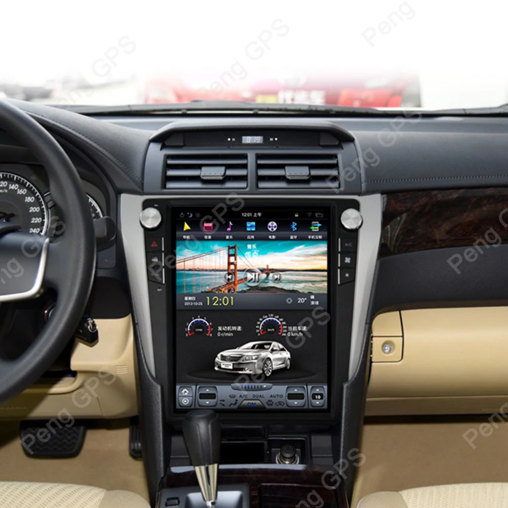Android 8,1 Тесла-стиль вертикальный экран система спутниковой навигации для Toyota Camry Aurion 2012- аудио плеер в тире Carplay 1920*1080