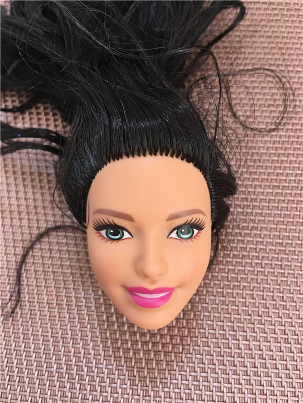 Кукла принцесса голова игрушки части фильм звезды головы DIY игрушка Девочка День рождения Рождественский подарок игрушка Хороший макияж голова светлые волосы голова подарок - Цвет: as pics