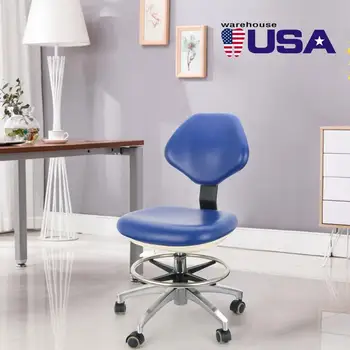 

Dental PU Leather Unit Dental Chair Seat Dental Rolling Stools Adjustable Height Mobile Chair PU For Doctors Assistants