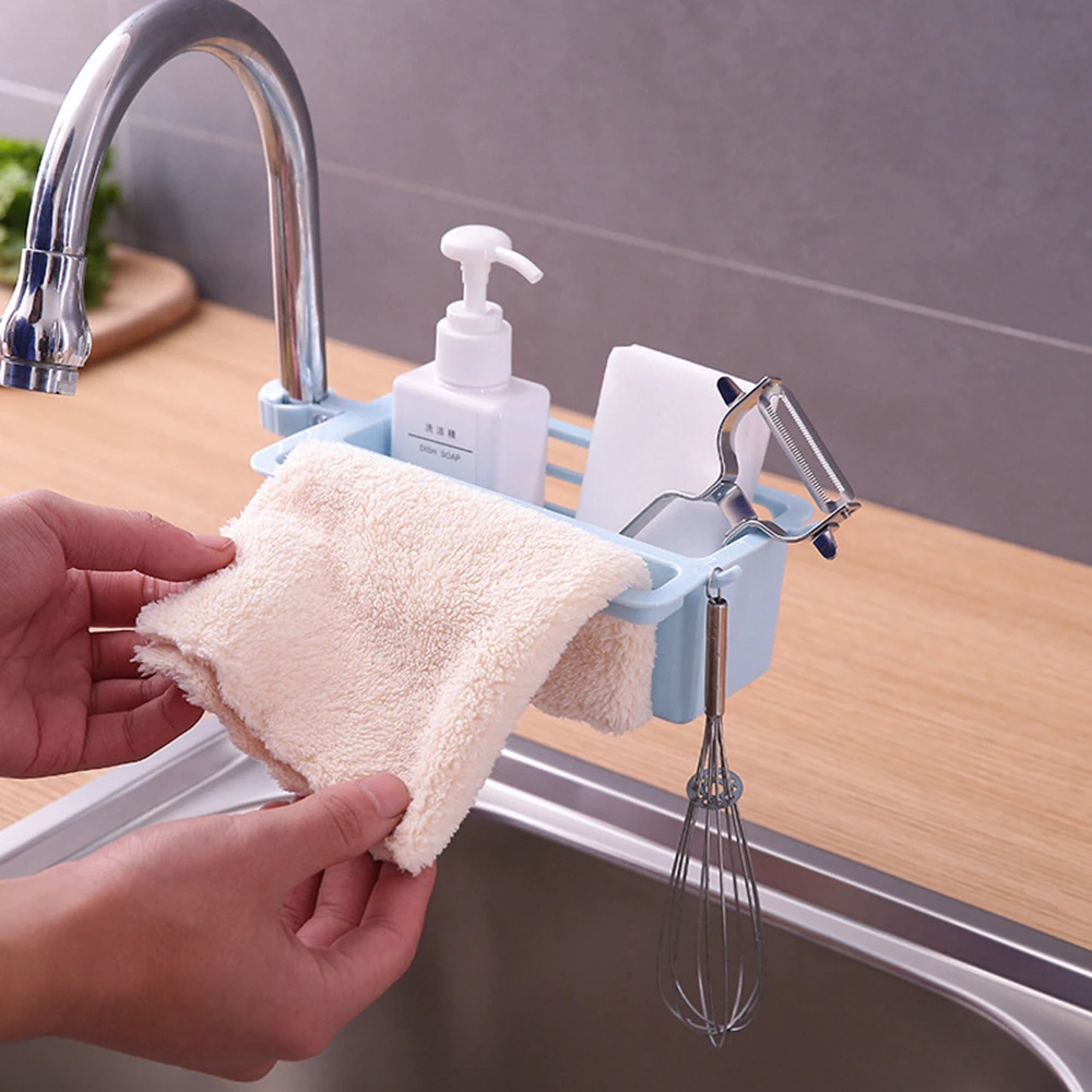 Для ванной для кухни для раковины держатель для хранения кран клип полотенце-трансформер стойка для мыла губчатая тарелка сушилка для одежды полка