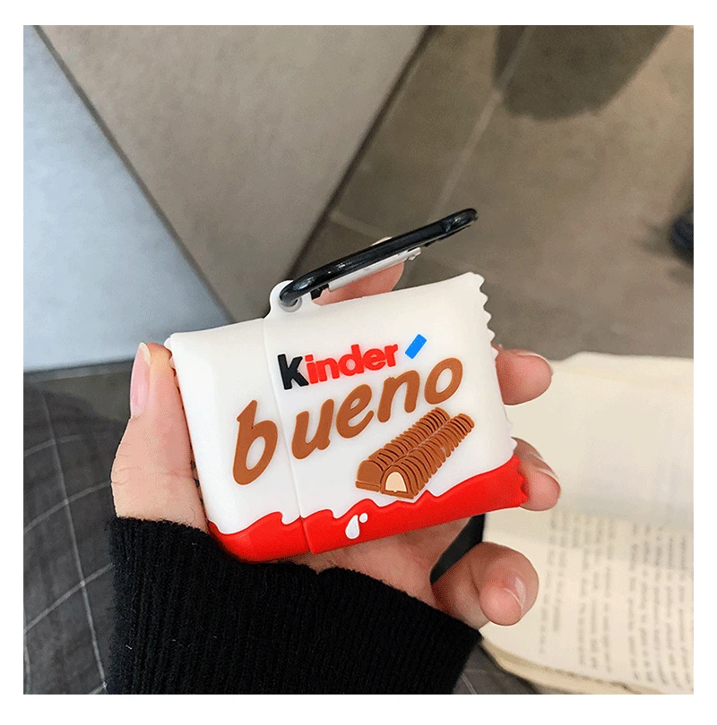 kinder chocolate беспроводной Bluetooth чехол для наушников для AirPods pro милый на удивление bueno Box 3D Мягкий силиконовый чехол для гарнитуры