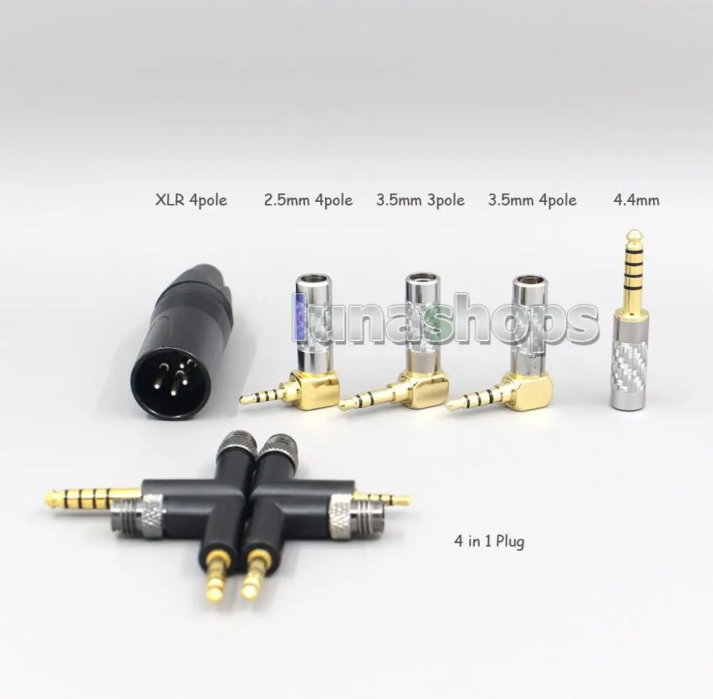 LN006258 16 cores Silver Plated OCC Headphone Earphone Cable For Mr Speakers Ether Alpha Dog Prime