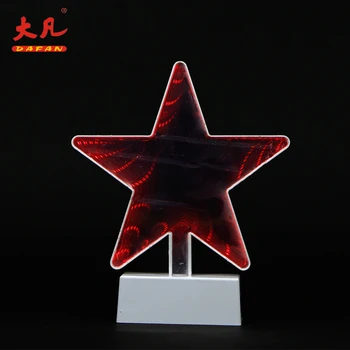 

18CM Infinity Extending Led Mirror Light Unique Bedroom Decorative Star Baby Night Heart Lamp