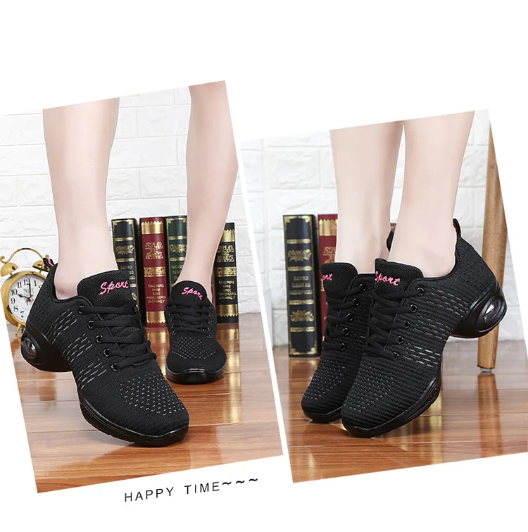 New Women's Modern Dance Sneakers Soft Outsole Lightweight Breathable Dancing Shoes Female Outdoor Fitness Sports Dance Shoes