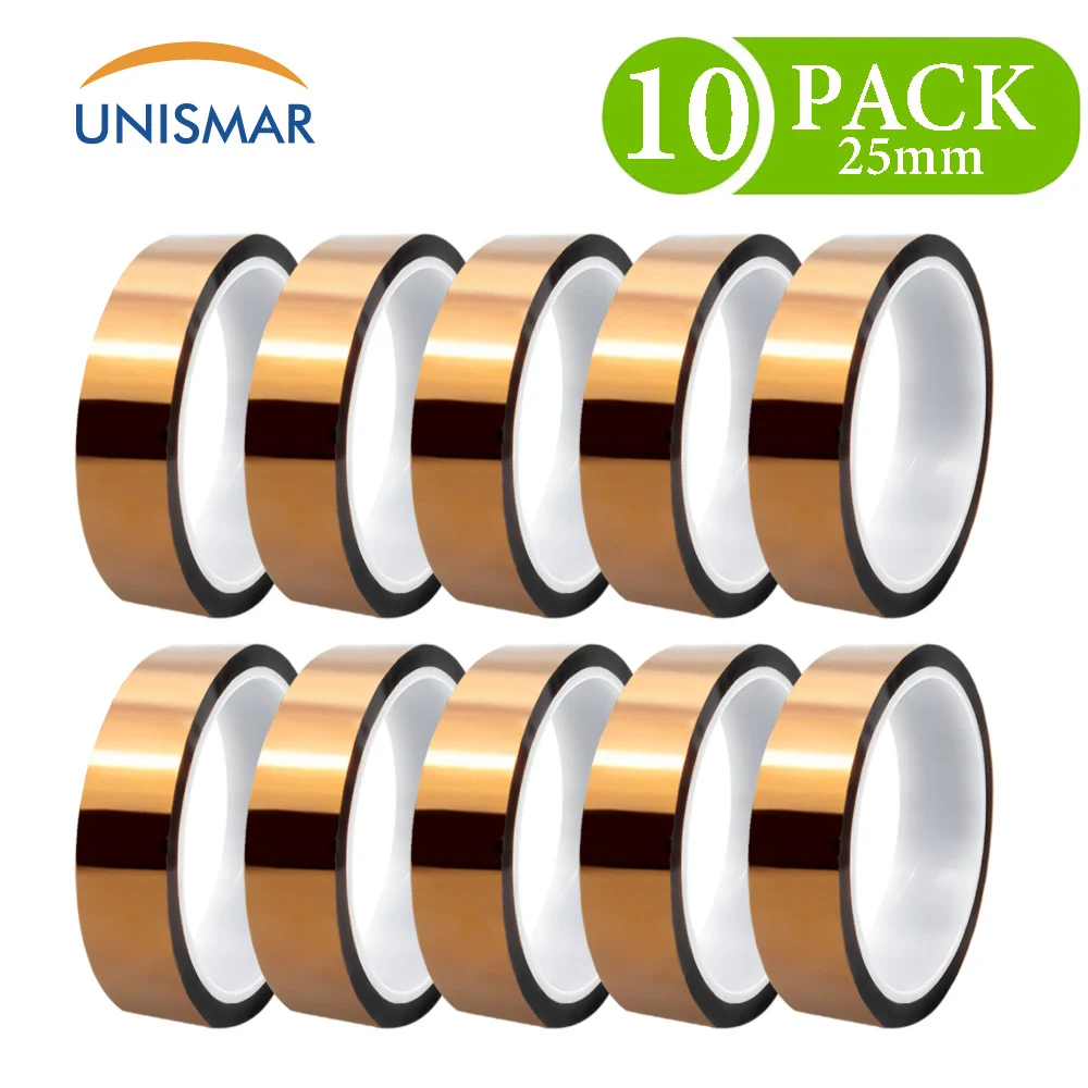 10PK для ленты Kapton 25 мм устойчивая к высоким температурам лента из полиимида