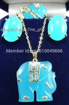 

Hot sale >>>>Blue jade Pendant Earring Ring