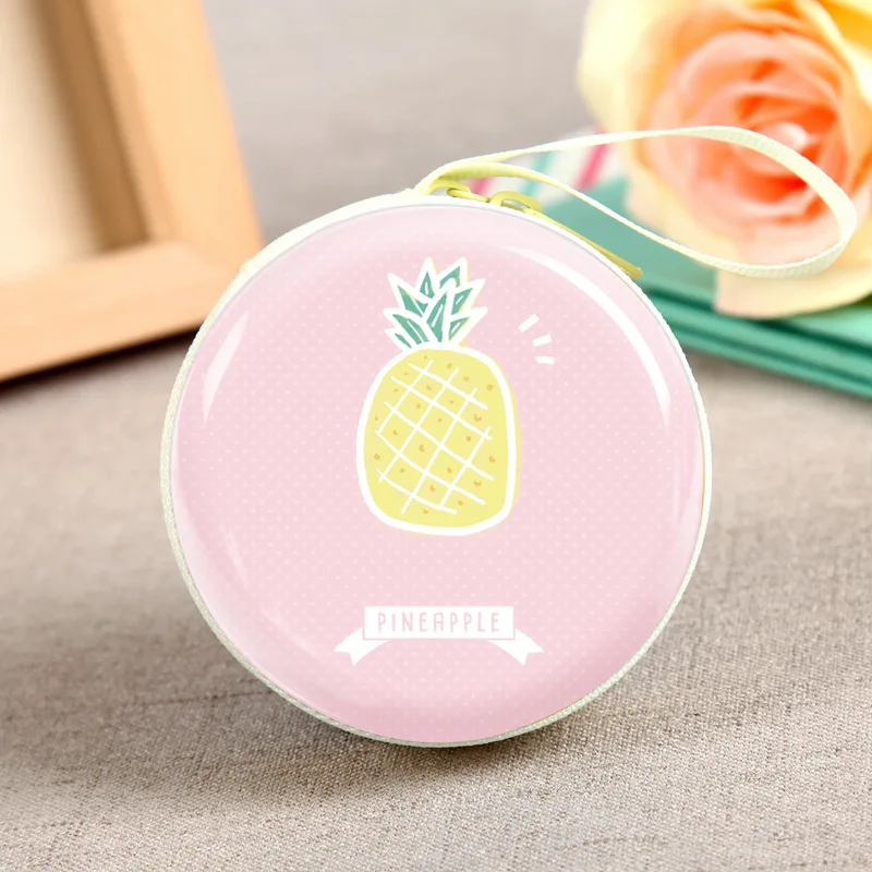 Pineapple Креативный Кошелек для монет, плюшевые кошельки с принтом из мультфильма, кошелек для монет с аниме, детские игрушки для хранения, маленькие подарки для девочек, сумки для хранения монет - Цвет: Pineapple