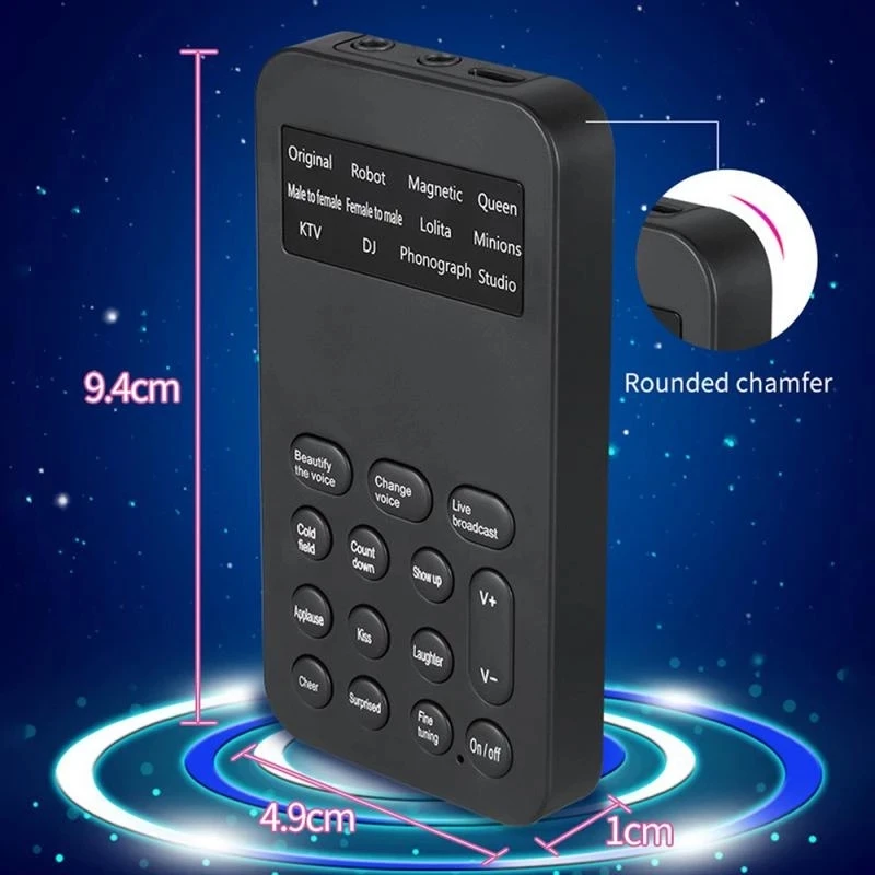 New Voice Changer Mini Portable 12 Voice Changing Modulator With
