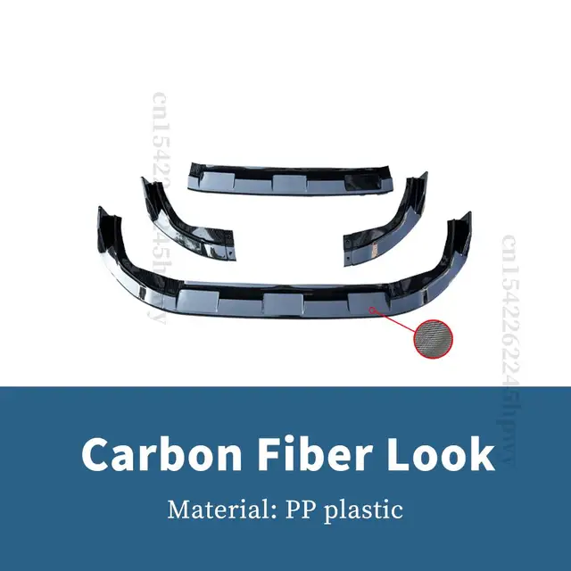 Splitter Paraurti Anteriore Auto - Kit Carrozzeria In ABS, Design Sportivo, Leggero E Resistente