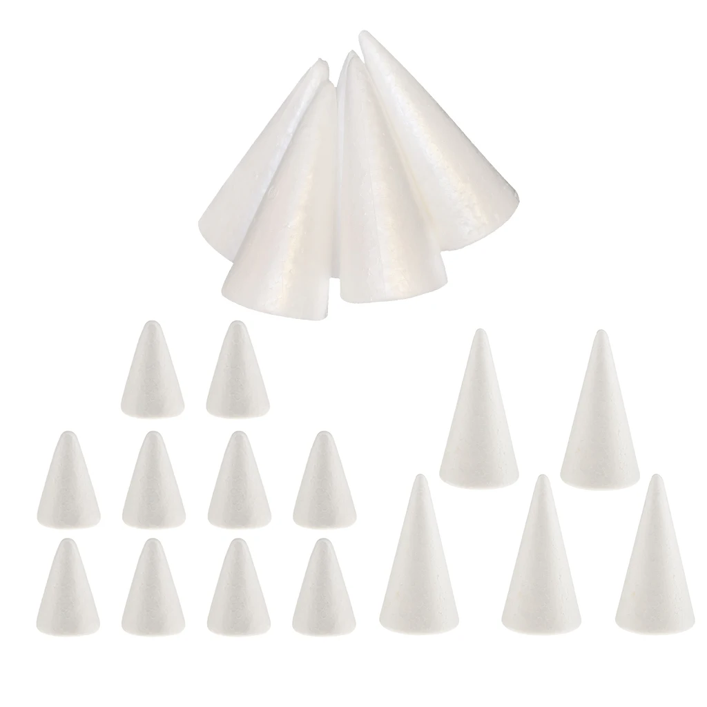 20x Cone Christmas Tree Base Styrofoam Foam Material DIY Craft 70/100/150mm