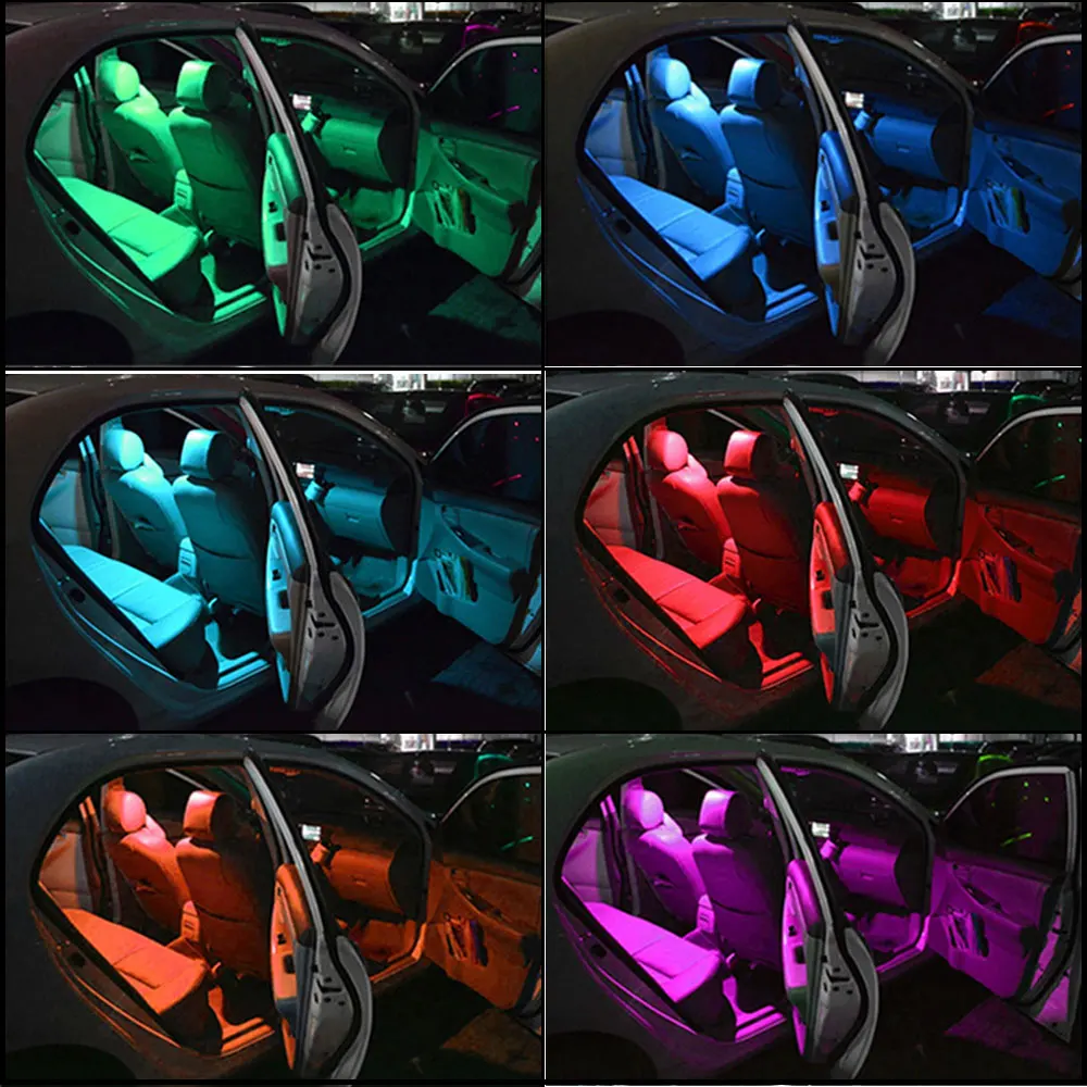 10 шт. T4W BA9S 8SMD 1206 светодиодные лампы H6W Светодиодные лампы салона автомобиля Авто пульт дистанционного управления купольные лампы белый/красный/желтый/синий/зеленый/розовый