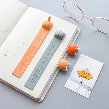 

Hot Sale Bookmark PVC Cute Animal Butt Cat Corgi 3D Animal Butt Book Markers Office School Supplies Stationery for Kids