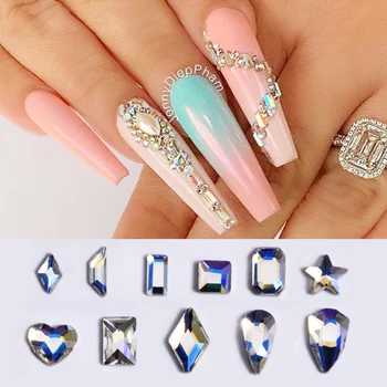 

1 Box Crystals Nail Diamond Stone Strass Decorations Supplies Jewelry DIY Designing AB Glass Rhinestones For 3D Nails Art