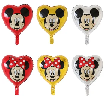 

10pcs 18Inch Many Styles Mickey Mouse Minnie Balloons Boy Girl Birthday Party Balloon Children's Day Ballon Kids Party Supplies